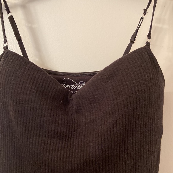 Frame black ribbed tank top with built-in bra - Picture 2 of 7